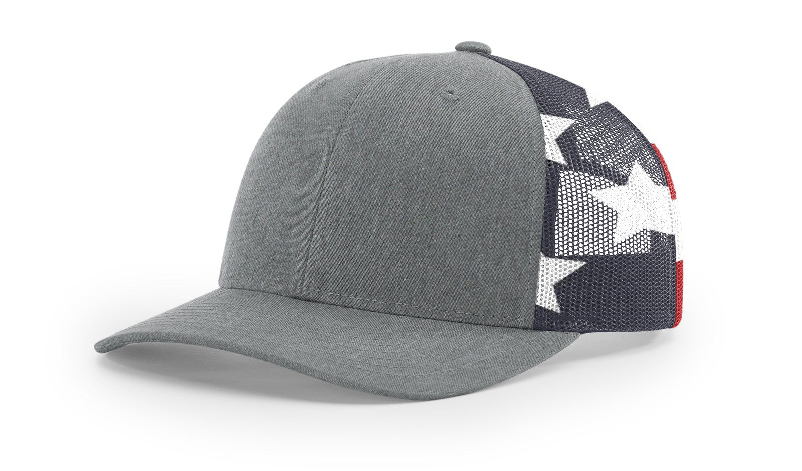 Heather Grey/Stars & Stripes - Richardson 112 Trucker Hat